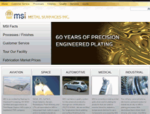 Tablet Screenshot of metalsurfaces.com